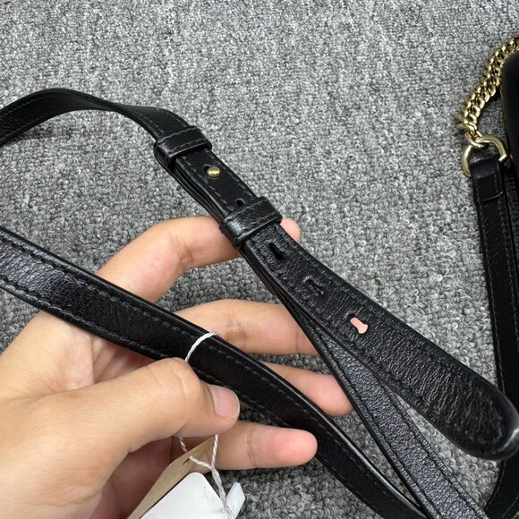 GUCCI GG Marmont Brown&Black Leather Shoulder Bag 675-071825 - Picture 8 of 15